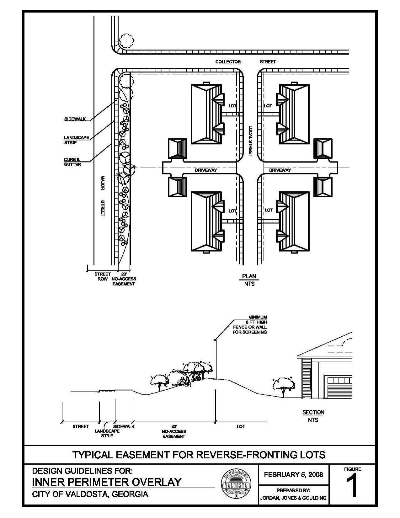 Typical Easement for Reverse-Fronting Lots